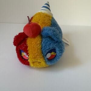 APHMAU Meemeows Snow Cone Cat 6.5” Carnival Treats Plush Red Blue Yellow EUC